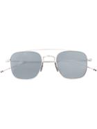 Thom Browne - Aviator Sunglasses - Unisex - Silver/titanium/glass - 50, Grey, Silver/titanium/glass