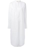Ports 1961 - Curved Hem Shirt Dress - Women - Cotton - 42, White, Cotton