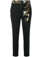 Liu Jo Printed Waistband Trousers - Black