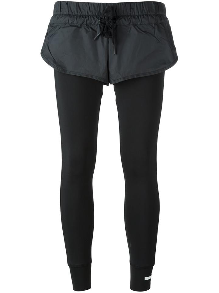 Adidas By Stella Mccartney Shorts Layer Leggings, Women's, Size: Large, Black, Polyester