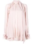 Iro Frejan Cut-out Blouse, Women's, Size: 40, Pink/purple, Viscose