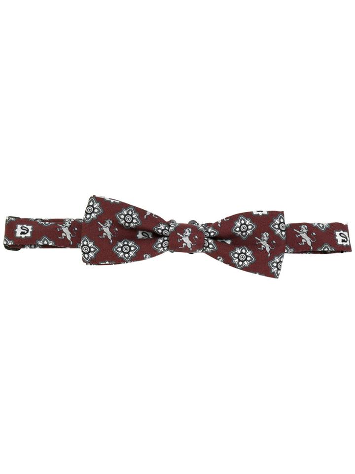 Dolce & Gabbana Printed Bow Tie - Brown
