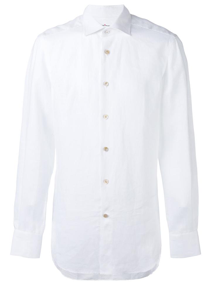 Kiton - Classic Shirt - Men - Linen/flax - 44, White, Linen/flax