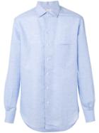 Loro Piana - Woven Shirt - Men - Cotton/linen/flax - M, Blue, Cotton/linen/flax