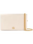 Gucci Gg Logo Clutch Bag - White