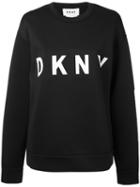 Donna Karan - Logo Sweatshirt - Women - Polyester/spandex/elastane/rayon - Xs, Black, Polyester/spandex/elastane/rayon