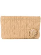 Christian Dior Vintage Rose Appliquée Clutch - Nude & Neutrals