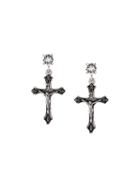 Givenchy Crucifix Earrings, Women's, Metallic, Brass