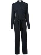 Ganni Pinstripe Boiler Suit - Blue