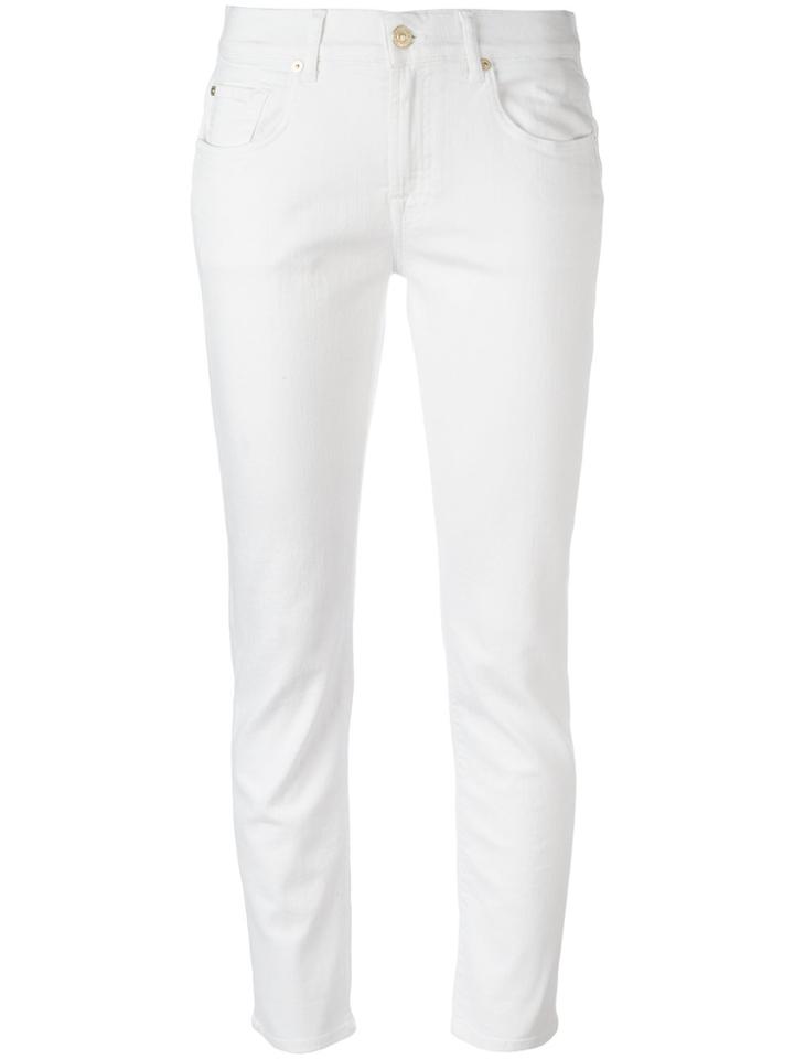 7 For All Mankind Straight-leg Jeans - White