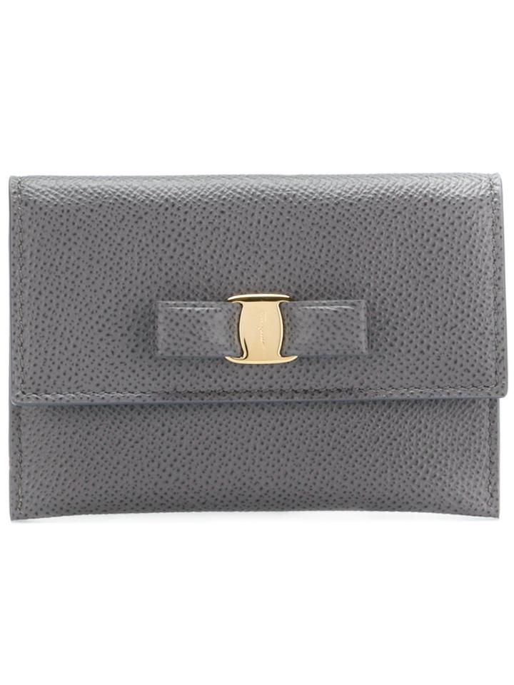Salvatore Ferragamo Vara Bow Wallet - Grey