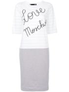Love Moschino - Branded Notepad T-shirt - Women - Cotton/spandex/elastane - 42, White, Cotton/spandex/elastane