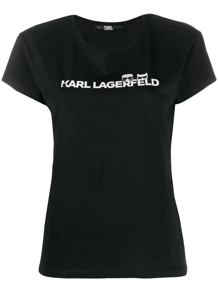 Karl Lagerfeld Contrast Logo T-shirt - Black