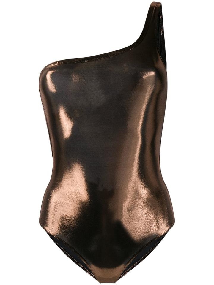 Isabel Marant Metallic Finish Swimsuit - Brown