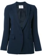 Dondup Button Up Blazer, Women's, Size: 42, Blue, Virgin Wool/spandex/elastane/polyester/acetate
