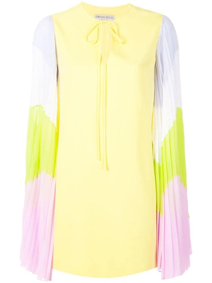 Emilio Pucci Contrast-sleeves Dress - Yellow