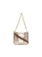 Yuzefi White Delila Leather And Suede Cross-body Bag - Nude & Neutrals