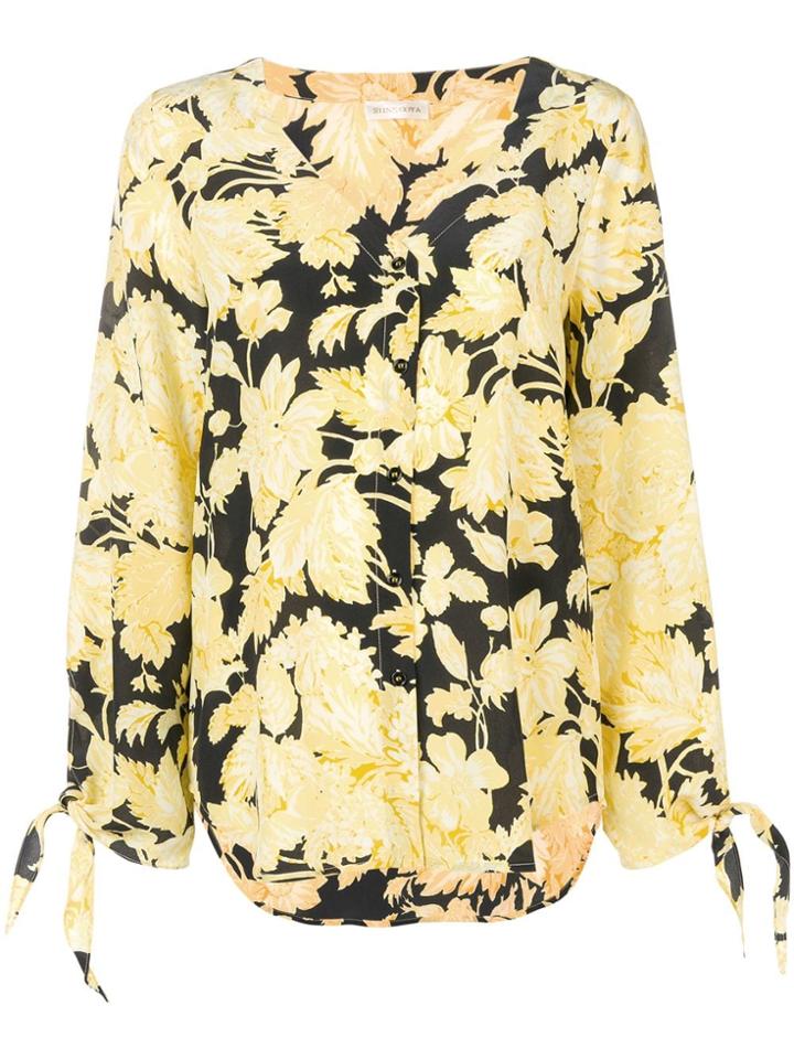 Stine Goya Floral V-neck Blouse - Yellow