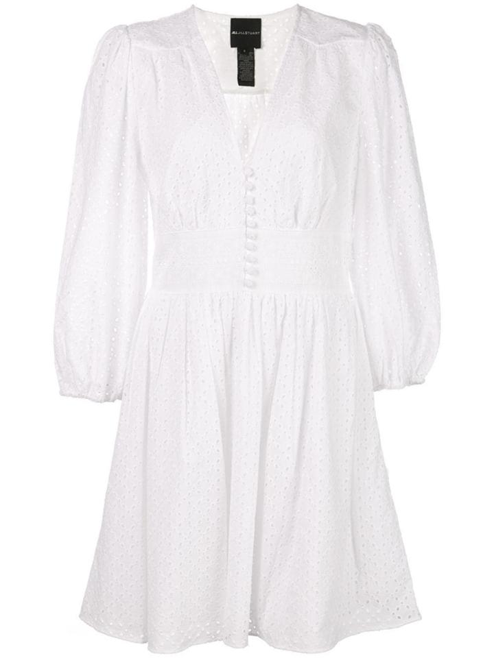 Jill Jill Stuart Button Front Empire Line Dress - White