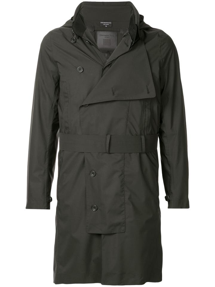 Norwegian Rain Double-breasted Military Coats - Black