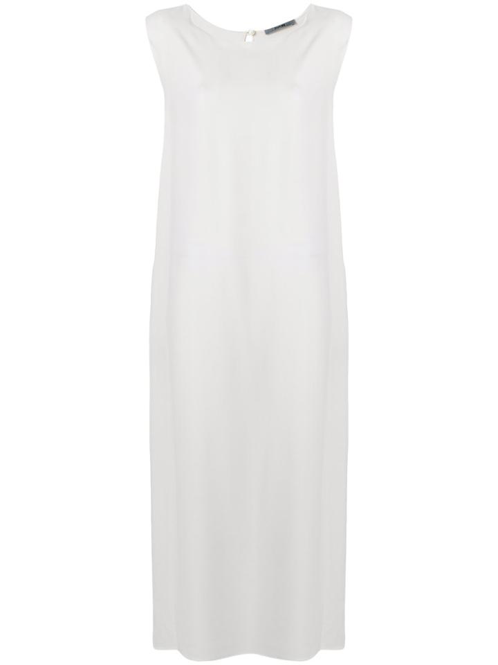 Dusan Long Sleeveless Dress - White