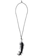 Ann Demeulemeester Goose Feather Necklace - Black