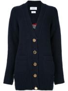 Thom Browne Lady Una Troubridge Intarsia Cardigan - Blue