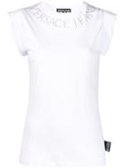 Versace Jeans Studded Logo Top - White