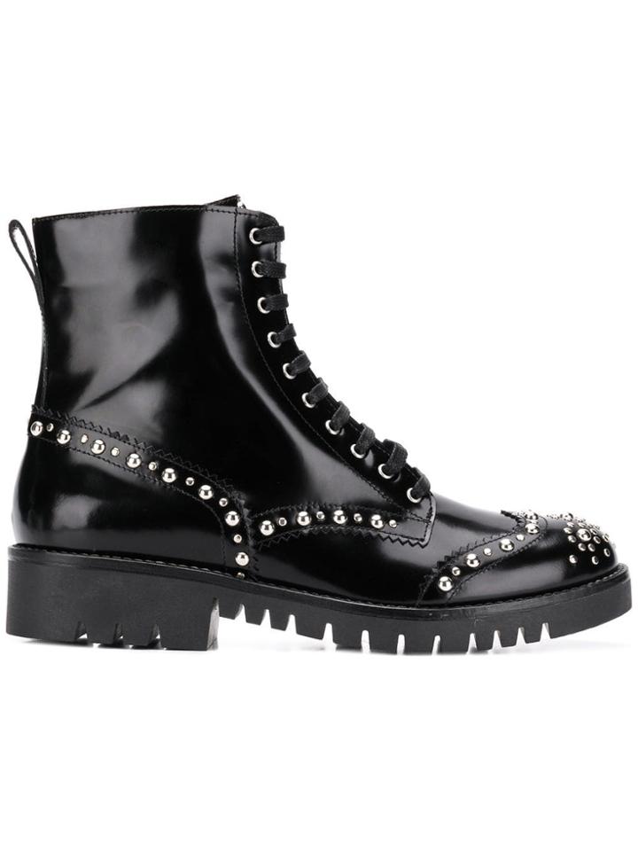 Mcq Alexander Mcqueen Bess Stud Derby Boots - Black