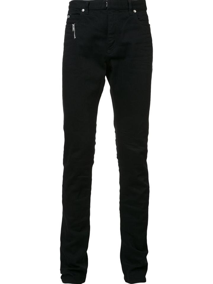 Maison Margiela Zip Detail Jeans, Men's, Size: 36, Black, Cotton/spandex/elastane