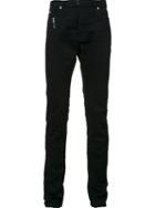 Maison Margiela Zip Detail Jeans, Men's, Size: 36, Black, Cotton/spandex/elastane