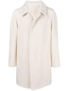 Maison Margiela Teddy Single Breasted Coat - White