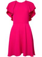 Monique Lhuillier - Flared Dress - Women - Silk - 10, Women's, Pink/purple, Silk