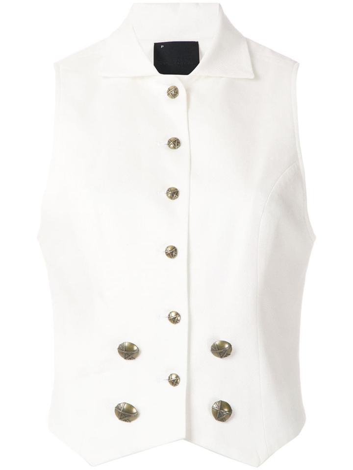 Andrea Bogosian Powel Couture Vest - White