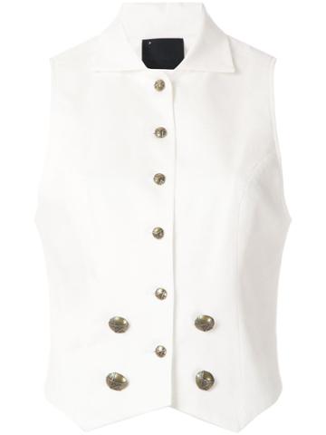 Andrea Bogosian Powel Couture Vest - White