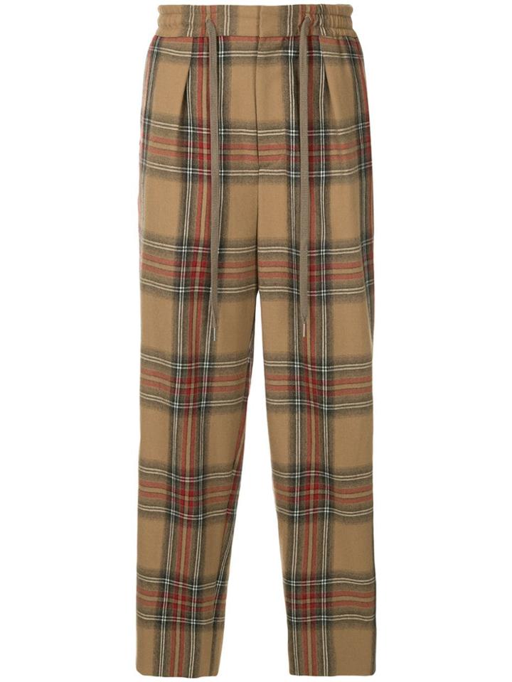 Monkey Time Check Track Trousers - Brown