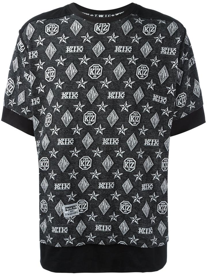 Ktz Monogram T-shirt, Adult Unisex, Size: Small, Black, Cotton