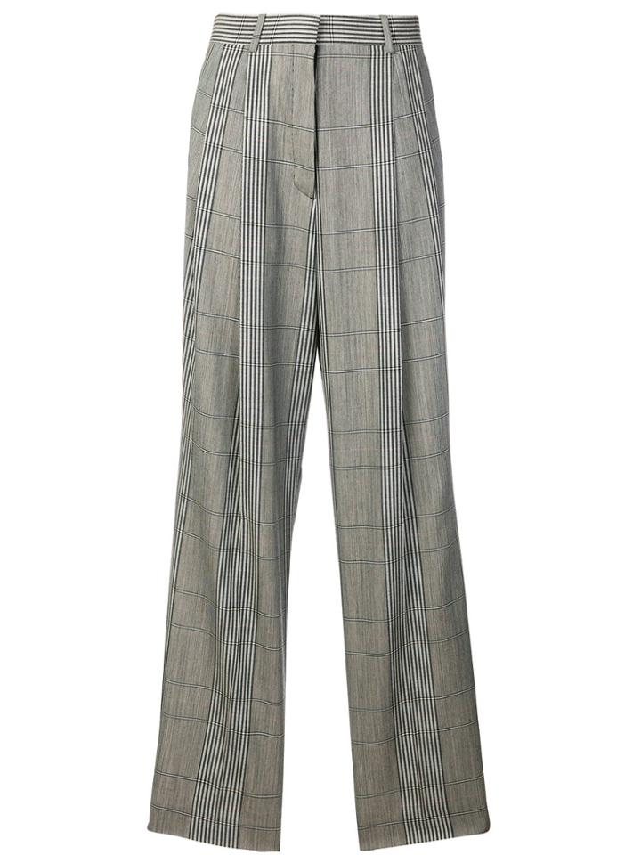 Maison Margiela Checked Flared Trousers - Black