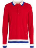 Burberry Knitted Polo Shirt - Red