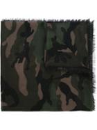Camouflage Scarf - Men - Silk/cashmere - One Size, Green, Silk/cashmere, Valentino