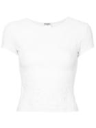 Chanel Pre-owned Camellia Embroidery T-shirt - White