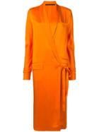 Haider Ackermann Tuxedo-style Wrap Dress - Orange