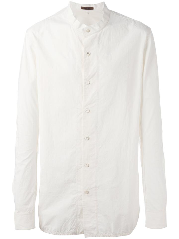Ziggy Chen Plain Shirt, Men's, Size: 50, Nude/neutrals, Cotton