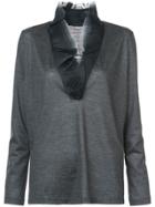 Fabiana Filippi Layered Neck Jumper - Grey