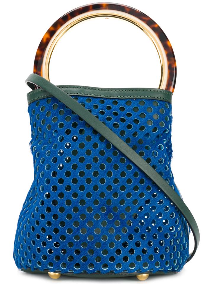 Marni Pannier Tote Bag - Blue