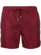 Moncler - Logo Plaque Swimming Trunks - Men - Polyamide/polyester - L, Red, Polyamide/polyester