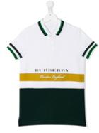 Burberry Kids Striped Polo Shirt, Size: 14 Yrs, Yellow