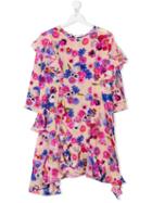 Duo Teen Floral Ruffled Dress - Neutrals
