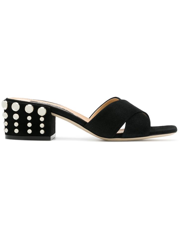 Sergio Rossi Studded Sr1 Mules - Black