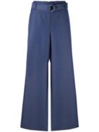 Ballsey Wide-leg Flared Trousers - Blue